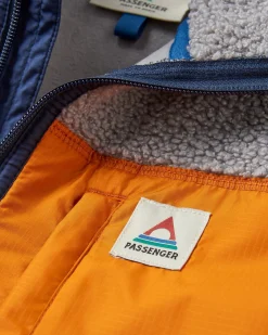Born Explorer Recycled Polar-Lined Sherpa Fleece - Stahlgrau