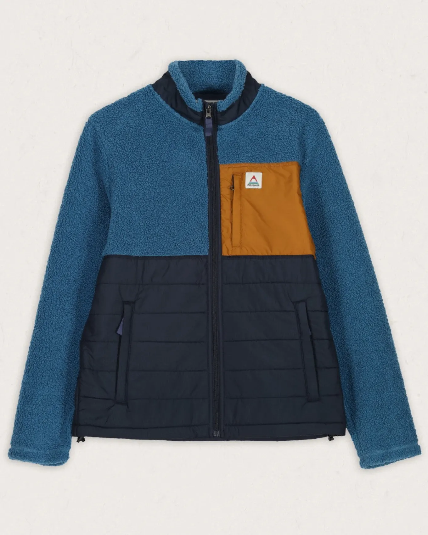 Born Explorer Recycled Polar-Lined Sherpa Fleece - Blauer Stahl