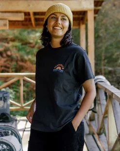Breathe Recyceltes Baumwoll-T-Shirt - Schwarz
