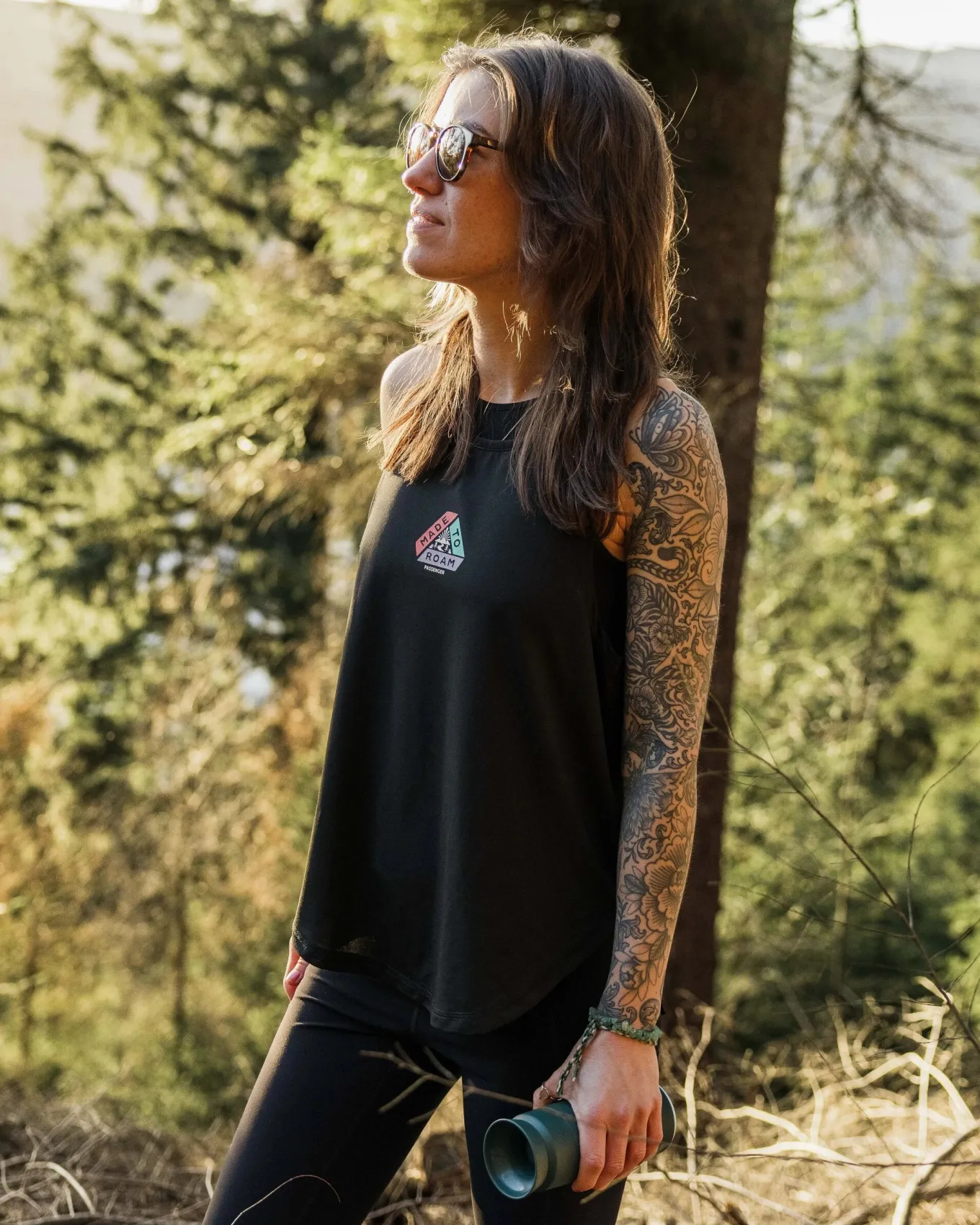 Breezy Recyceltes Aktiv Top - Schwarz