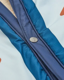 Cabin Recycelte Sherpa Decke - Berg Geo Grau Blau