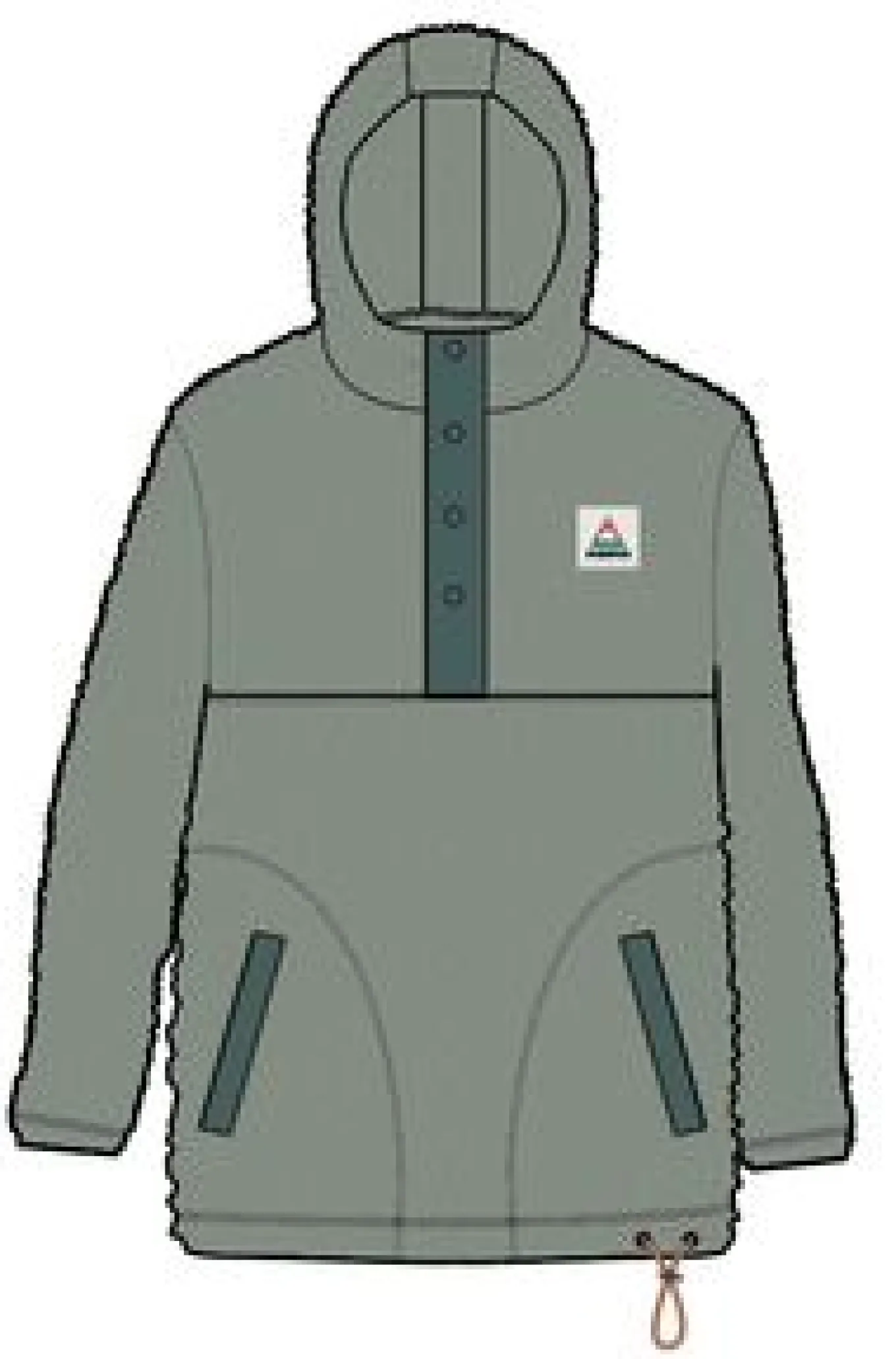 Calla Kapuzen Recyceltes Polar-Fleece mit Futter - Pistazie