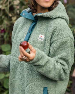 Calla Kapuzen Recyceltes Polar-Fleece mit Futter - Pistazie