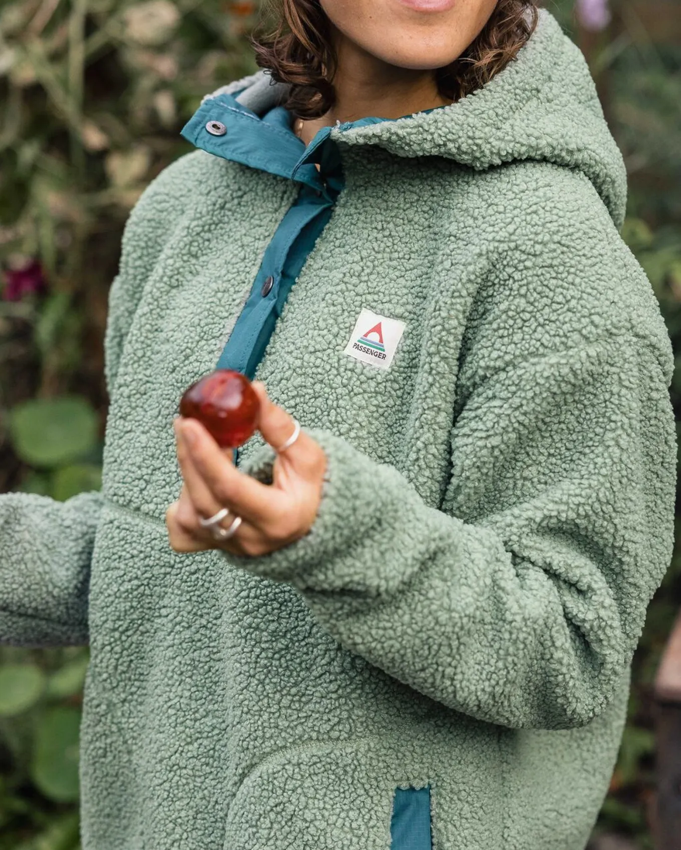Calla Kapuzen Recyceltes Polar-Fleece mit Futter - Pistazie