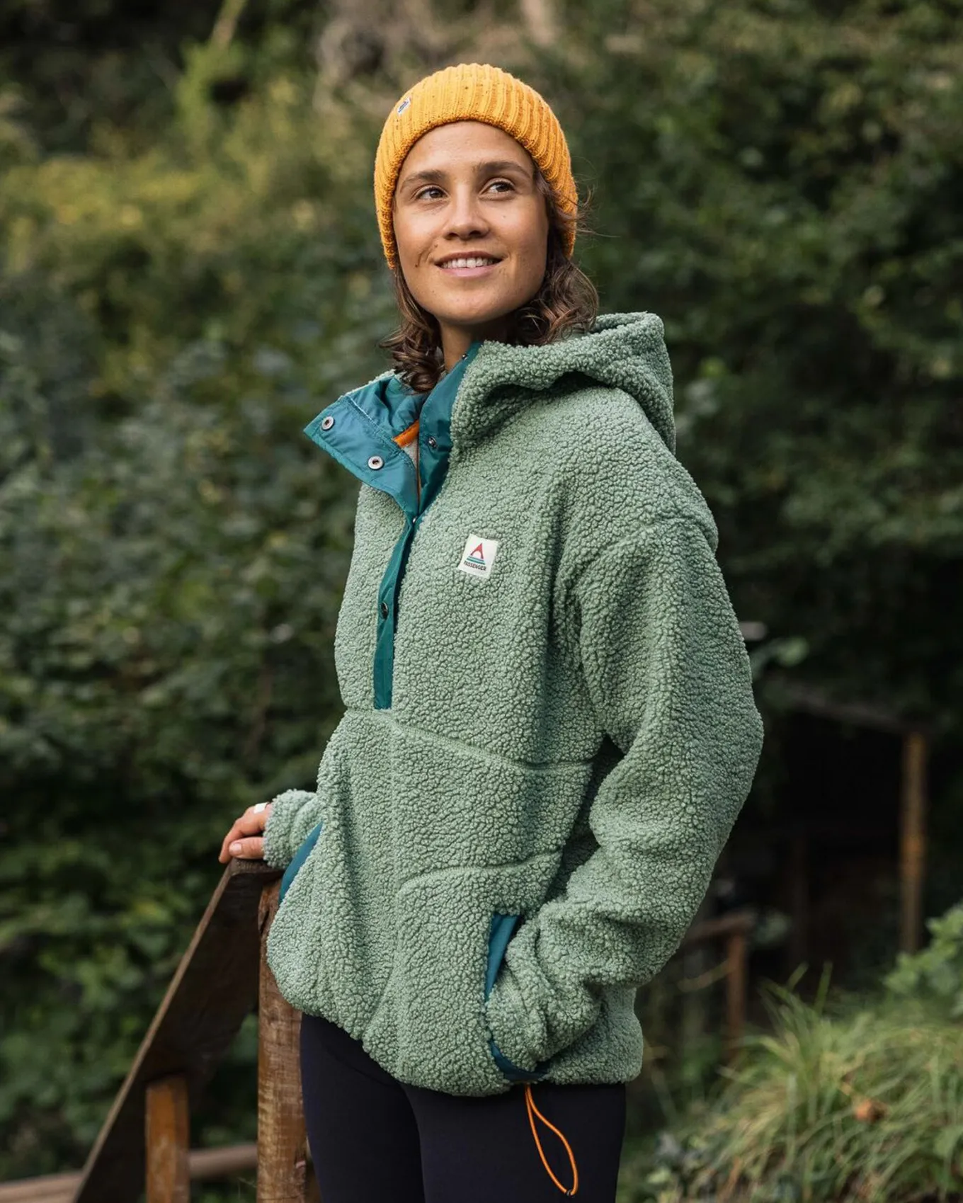 Calla Kapuzen Recyceltes Polar-Fleece mit Futter - Pistazie