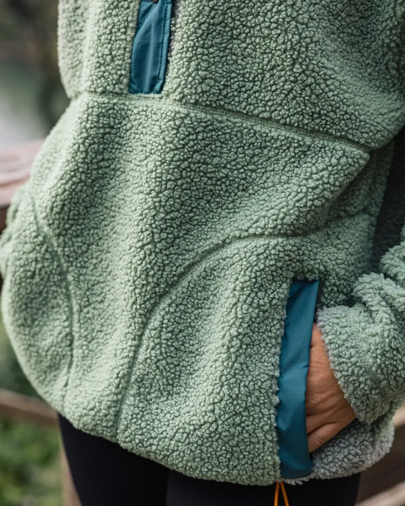 Calla Kapuzen Recyceltes Polar-Fleece mit Futter - Pistazie