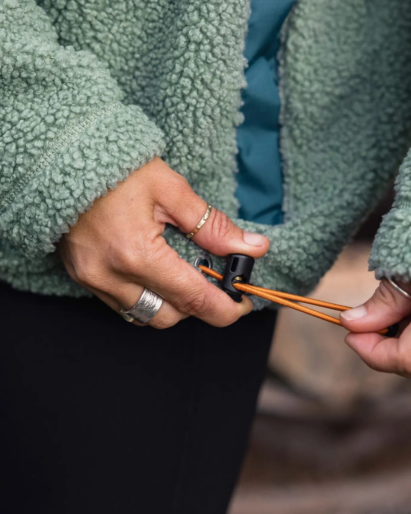 Calla Kapuzen Recyceltes Polar-Fleece mit Futter - Pistazie