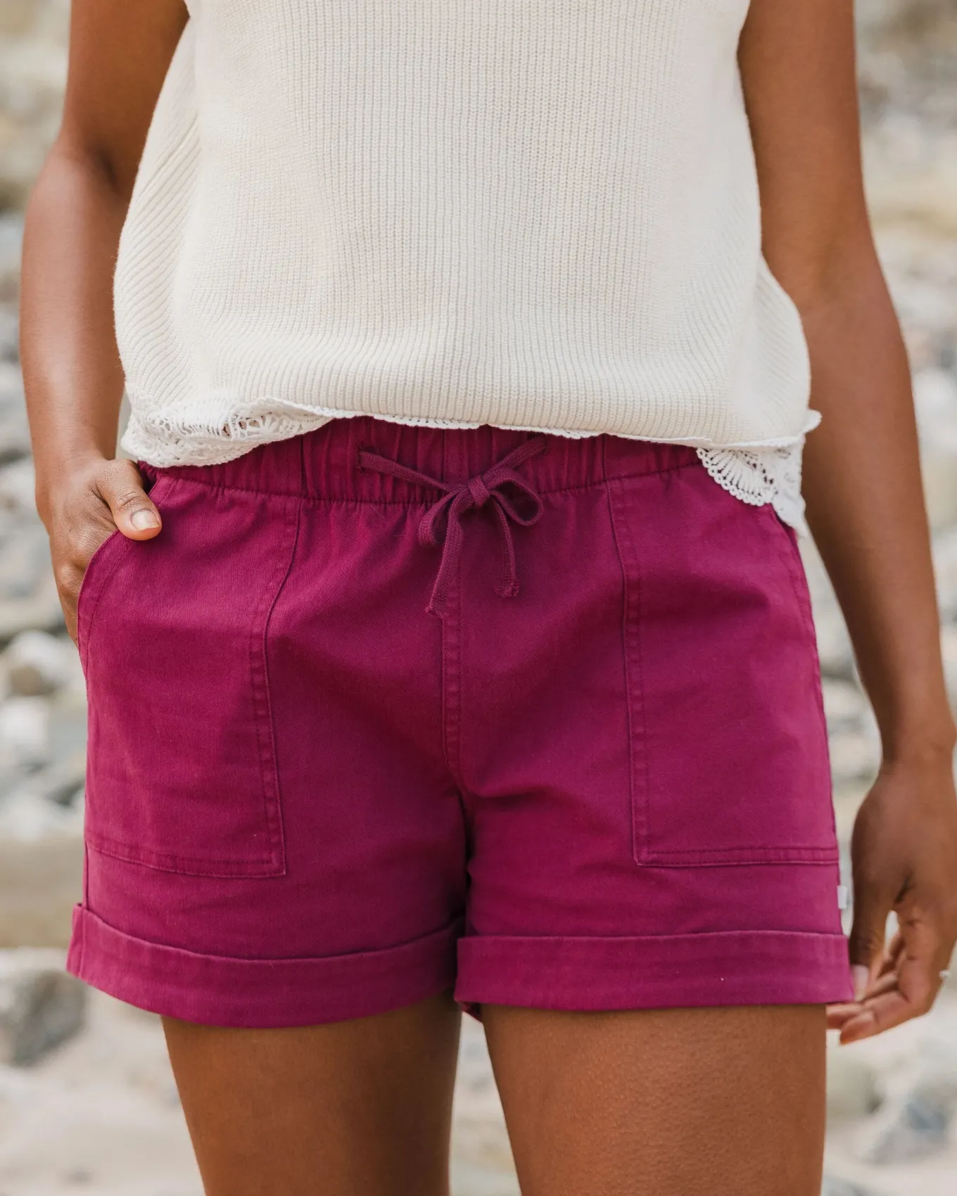 Carriso Bio-Baumwollshorts - Cranberry