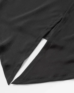 Chakra Tie Back Aktiv Recyceltes T-Shirt - Schwarz