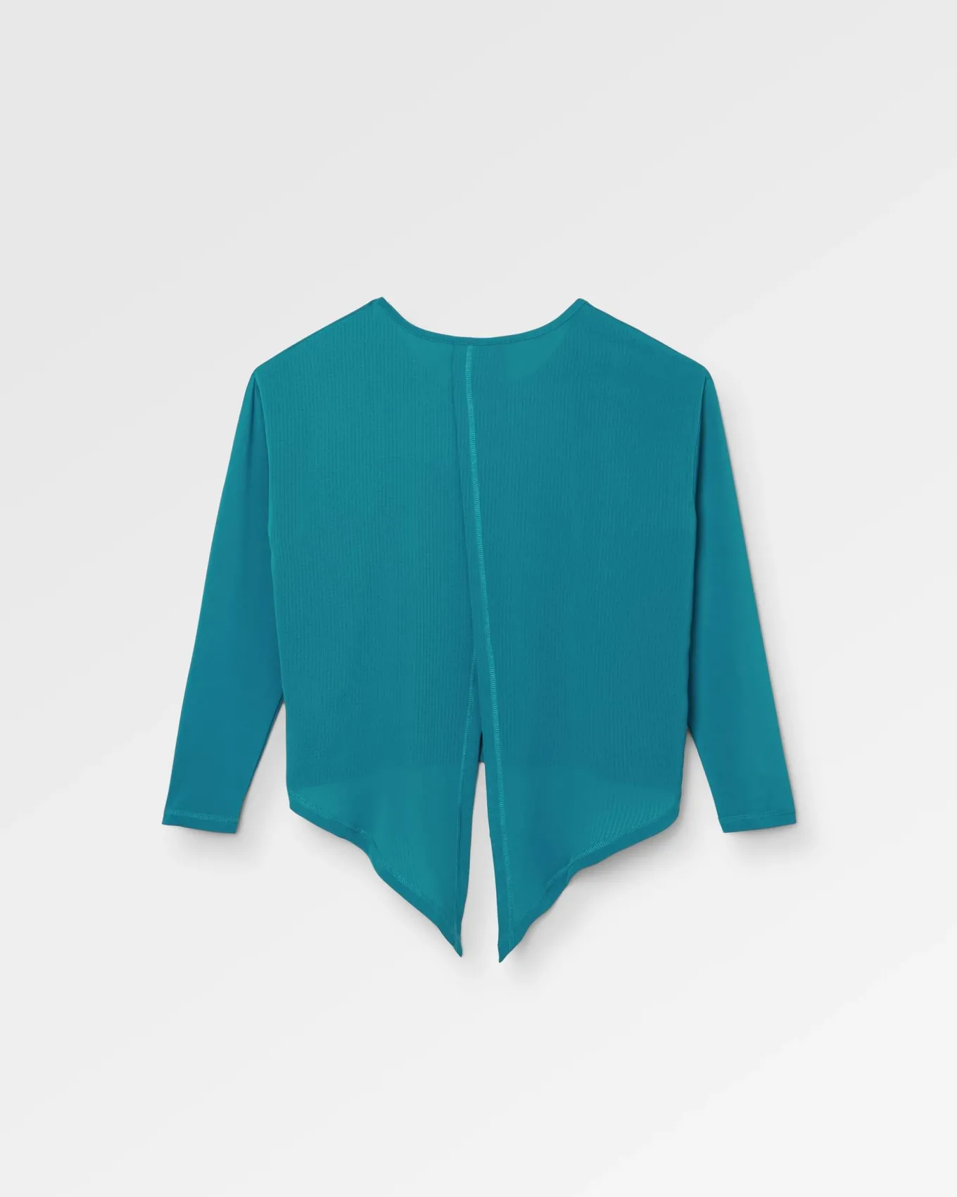 Chakra Tie Back Aktiv Recyceltes Langarmshirt - Blauer Stahl