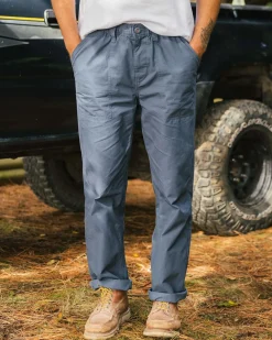 Chance Organic Cotton Trouser - Dusty Tidal