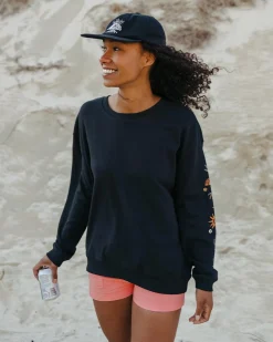 Chica Recycelte Baumwolle Oversized Sweatshirt - Schwarz