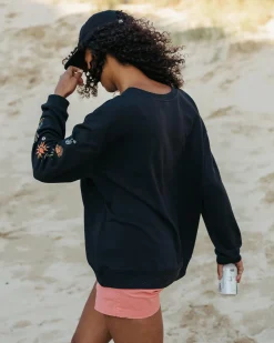 Chica Recycelte Baumwolle Oversized Sweatshirt - Schwarz