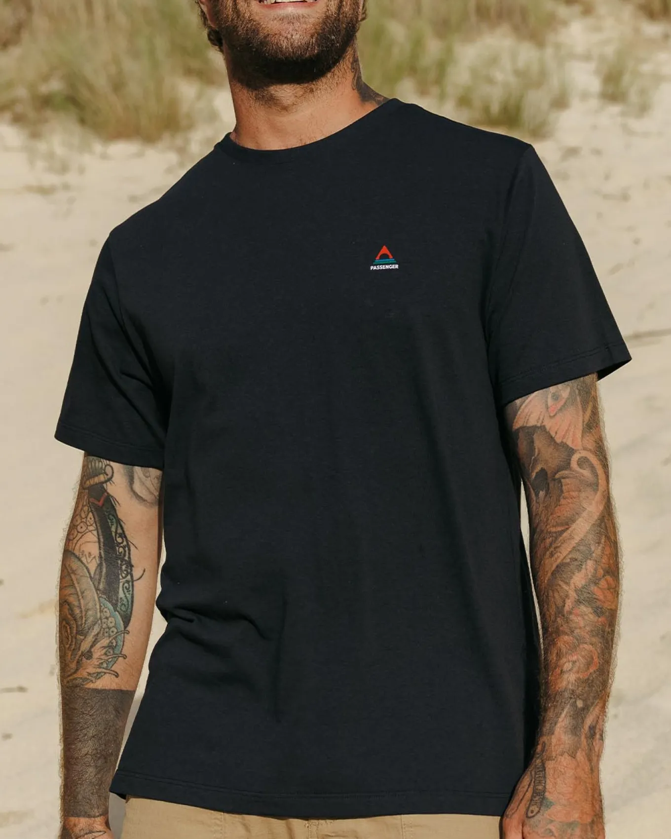 Classic Logo Recyceltes Baumwoll-T-Shirt - Schwarz