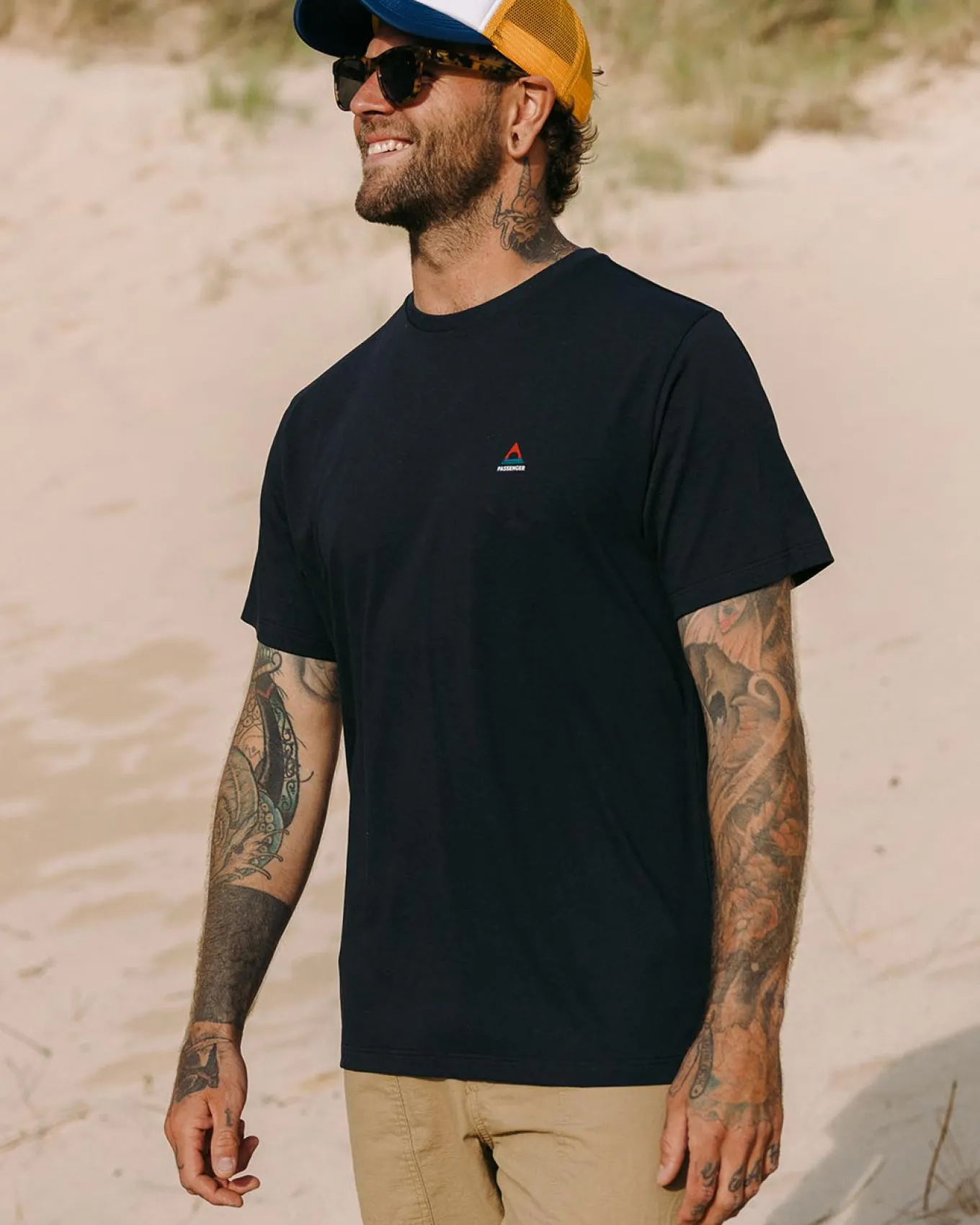 Classic Logo Recyceltes Baumwoll-T-Shirt - Schwarz