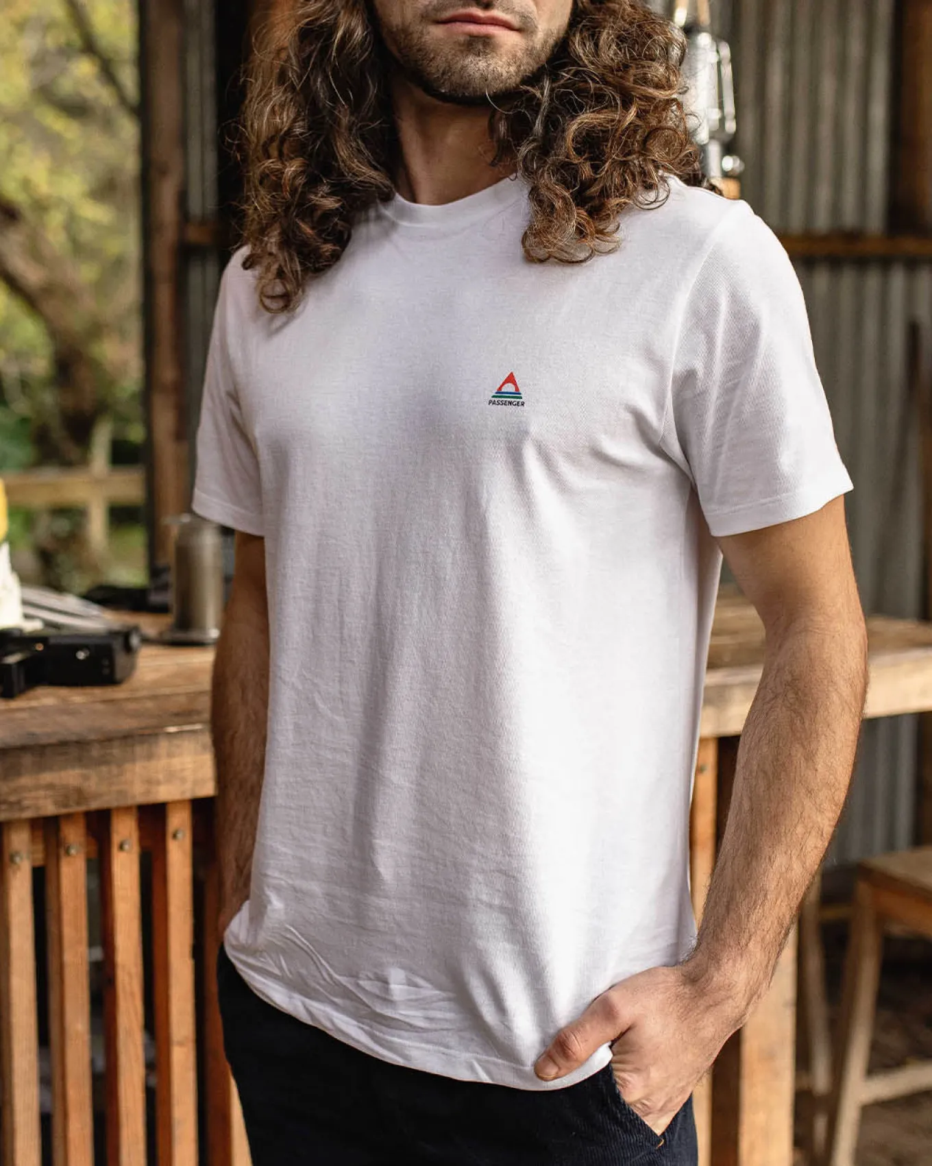 Classic Logo Recyceltes Baumwoll-T-Shirt - Weiß