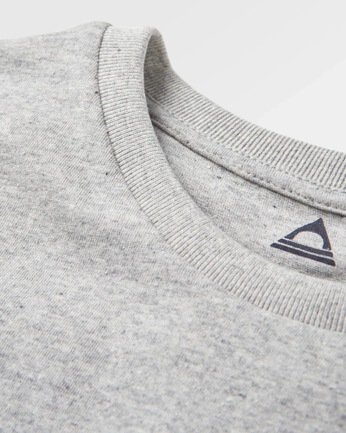 Classic Logo Recyceltes Baumwoll-T-Shirt - Mittelgrau Meliert