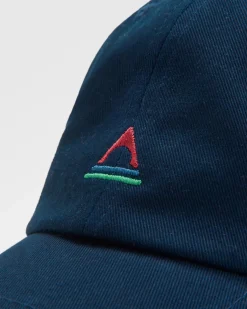 Classic Recycelte Baumwolle 6 Panel Kappe - Tiefes Marineblau