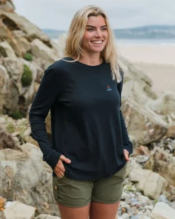 Classic Recycelte Baumwolle LS T-Shirt - Schwarz