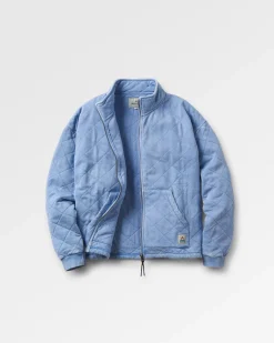 Clementine Gesteppte Reißverschlussjacke - Kornblumenblau