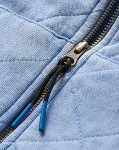 Clementine Gesteppte Reißverschlussjacke - Kornblumenblau