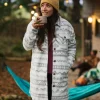 Cloudy 2.0 Recyceltes Sherpa-Fleece-Hemd - Berg Geo Vintage Weiß
