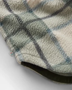 Cloudy 2.0 Recyceltes Sherpa-Fleece-Hemd - Pistazien-Check