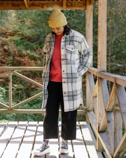 Cloudy 2.0 Recyceltes Sherpa-Fleece-Hemd - Pistazien-Check