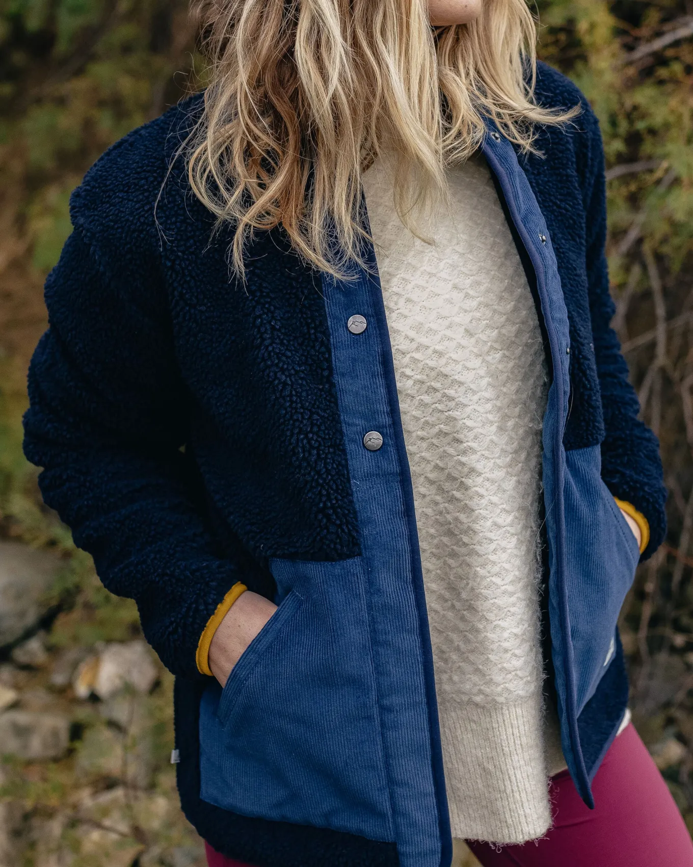 Clover 2.0 recyceltes Sherpa-Fleece - Tiefes Marineblau
