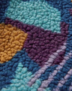 Clover 2.0 recyceltes Sherpa-Fleece - Tiefblaues Tarnmuster