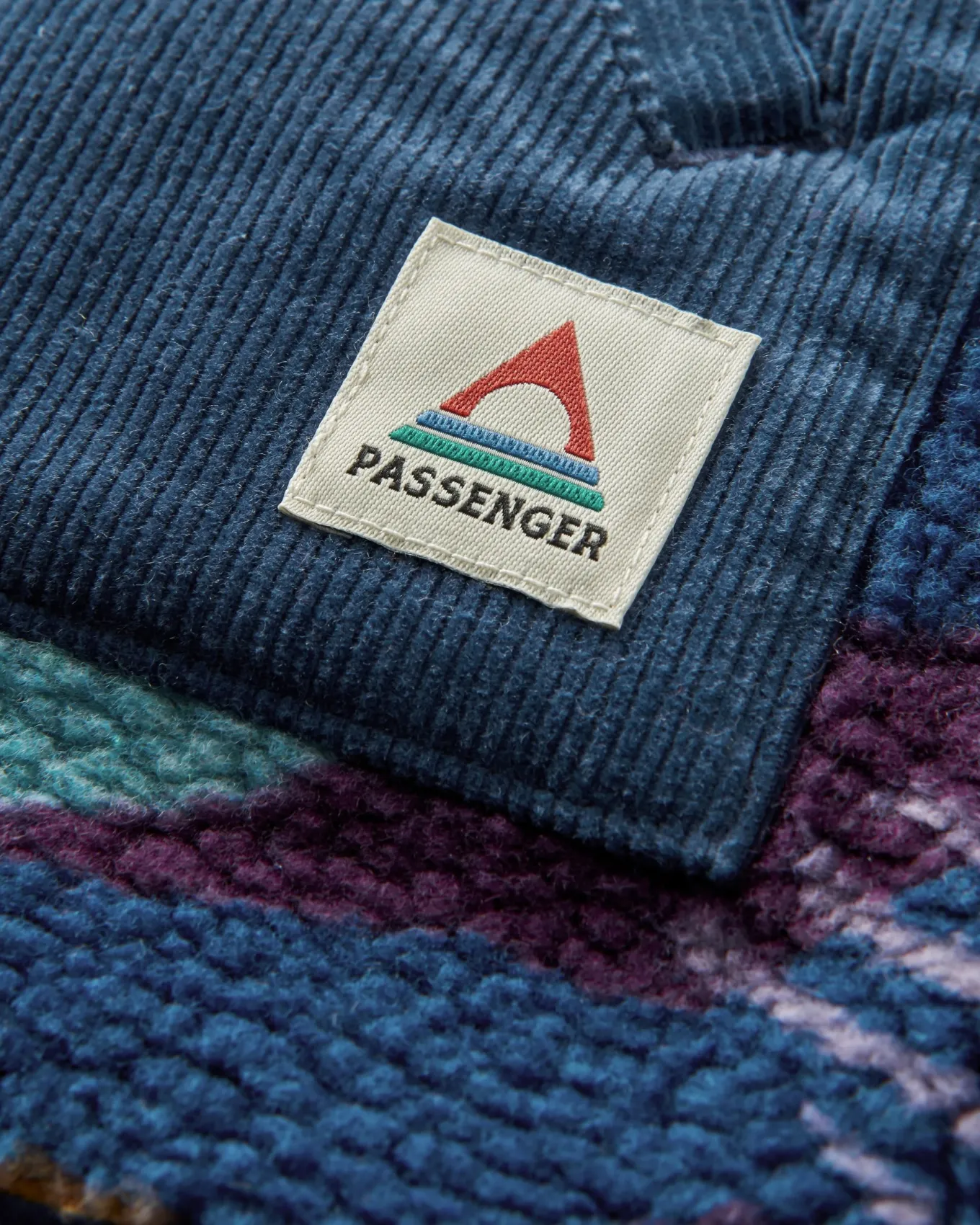 Clover 2.0 recyceltes Sherpa-Fleece - Tiefblaues Tarnmuster
