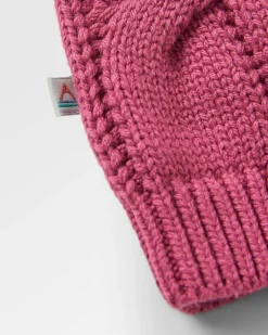 Comfort Stripe Bio-Gestrickter Pullover - Rhabarber Multi Streifen