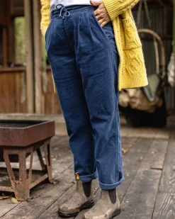 Compass Recycelte Cordhose - Dunkler Denim