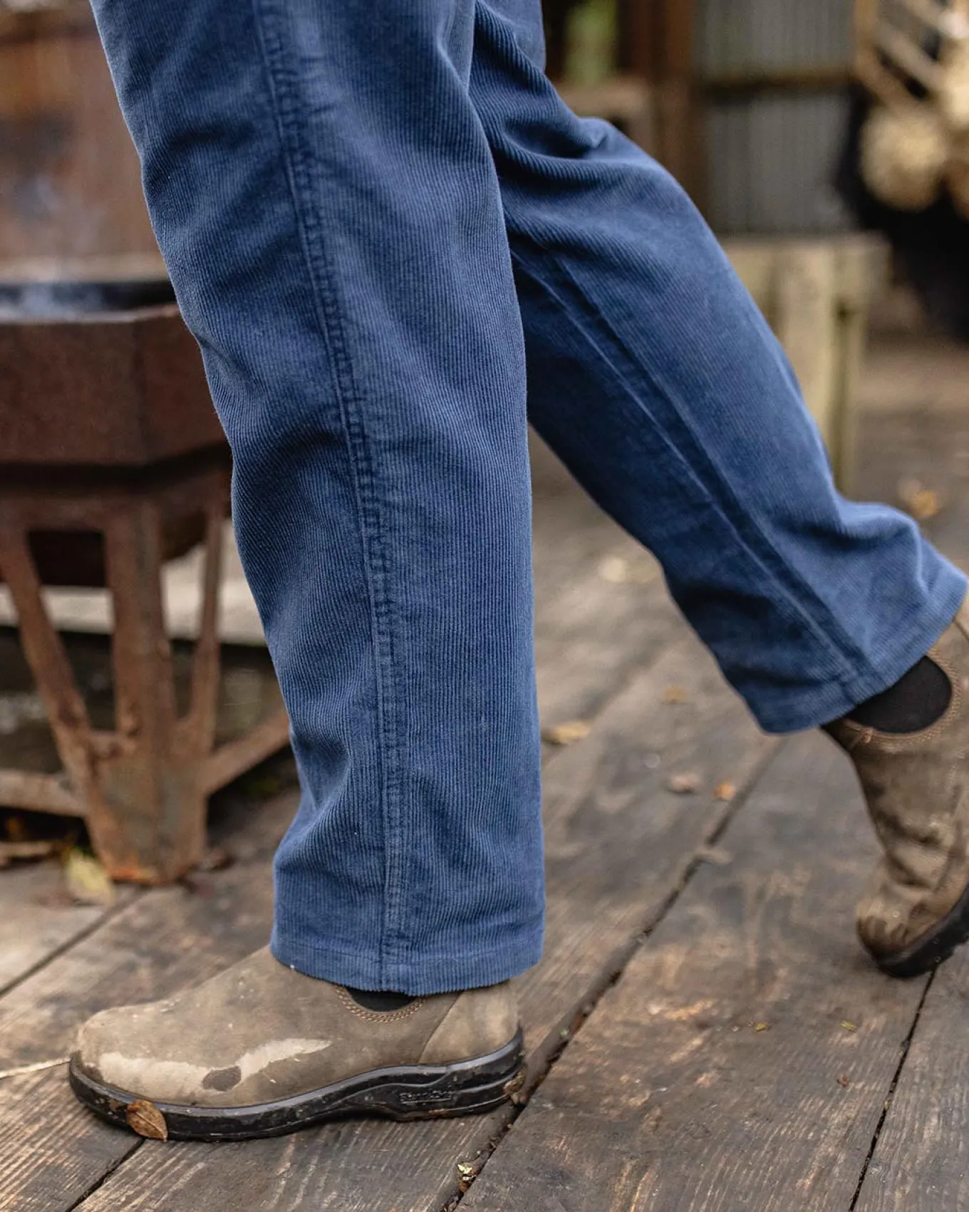 Compass Recycelte Cordhose - Dunkler Denim