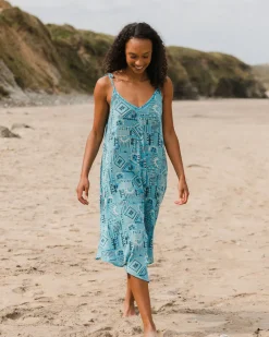 Copetín Jumpsuit - Vintage Patchwork Blau Pool