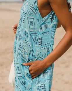 Copetín Jumpsuit - Vintage Patchwork Blau Pool