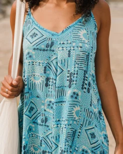 Copetín Jumpsuit - Vintage Patchwork Blau Pool