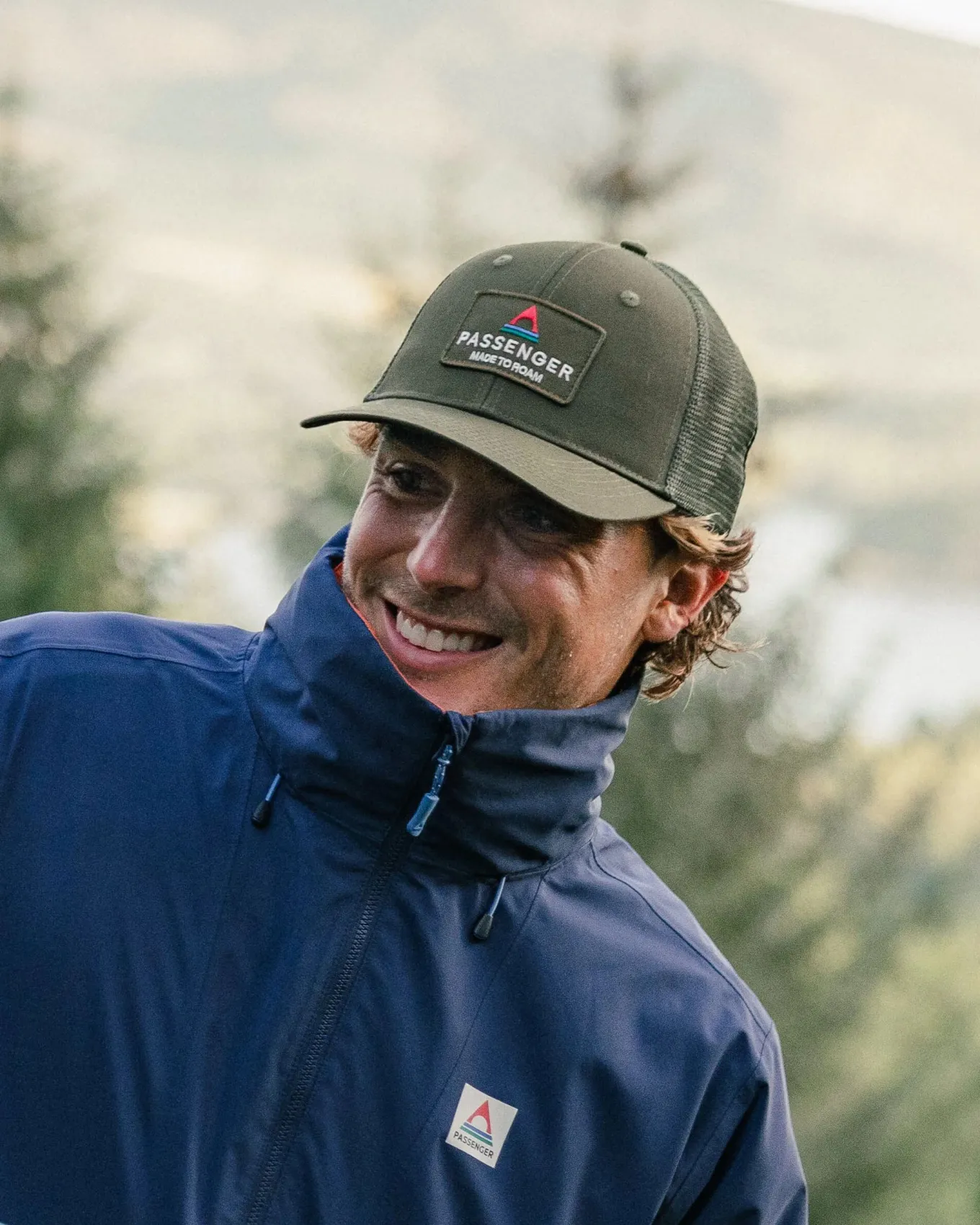 Core recycelte Baumwoll-Trucker-Kappe - Khaki