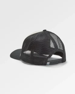 Core recycelte Baumwoll-Trucker-Kappe - Schwarz/Weiß