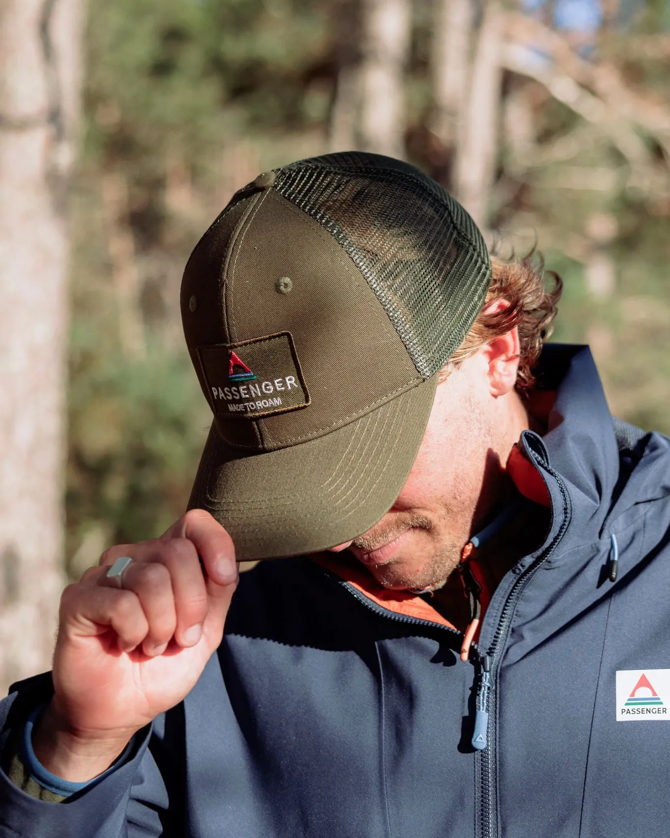 Core recycelte Baumwoll-Trucker-Kappe - Khaki