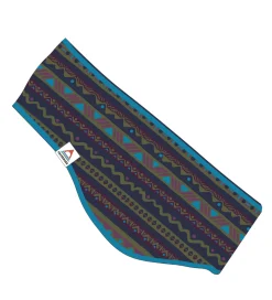 Cosy recyceltes Polar-Fleece-Stirnband - Berg Geo Multi