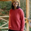 Cove Recycelter Gestrickter Pullover - Mineralrot