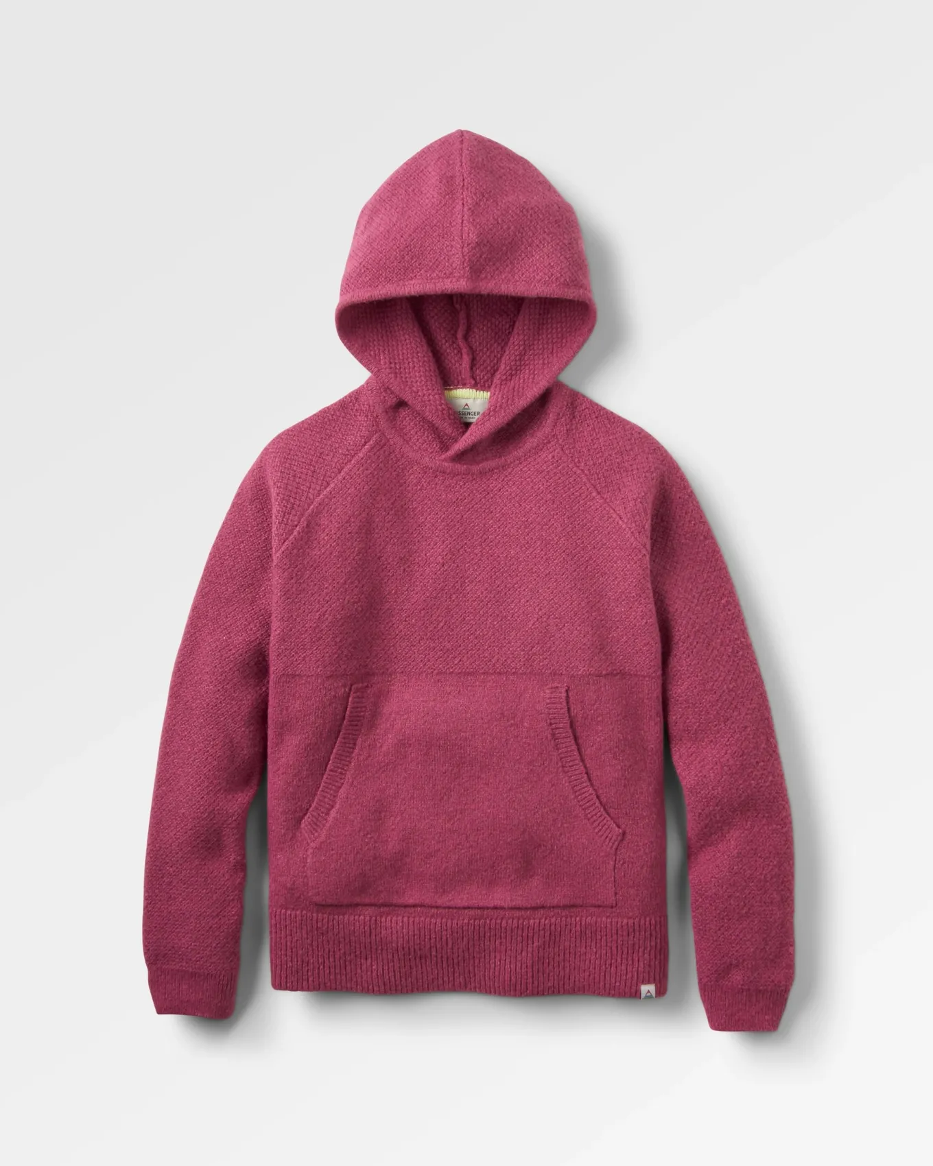 Cove Recycelter Gestrickter Hoodie - Rhabarber