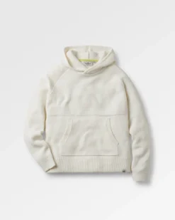 Cove Recycelter Gestrickter Hoodie - Cremefarben