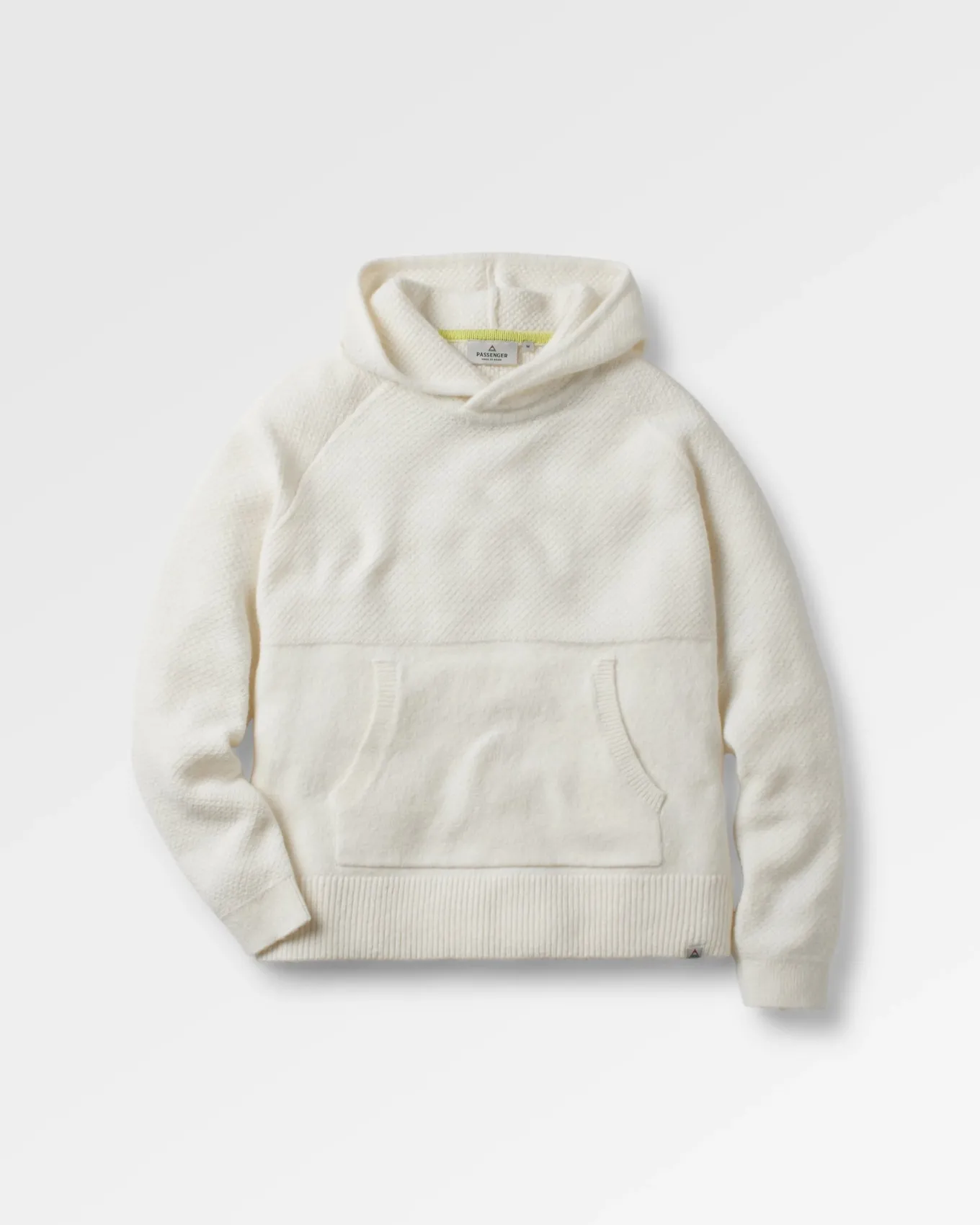 Cove Recycelter Gestrickter Hoodie - Cremefarben