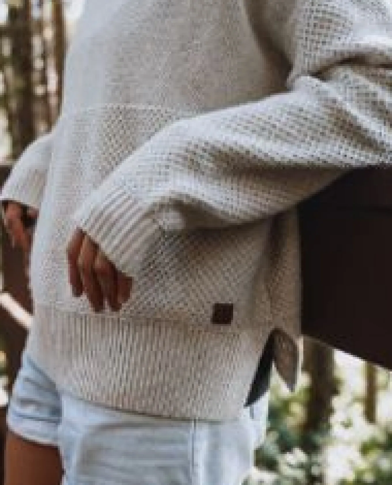 Cove Recycelter Gestrickter Pullover - Cremefarben