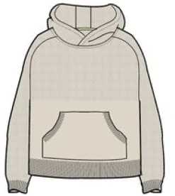Cove Recycelter Gestrickter Hoodie - Cremefarben