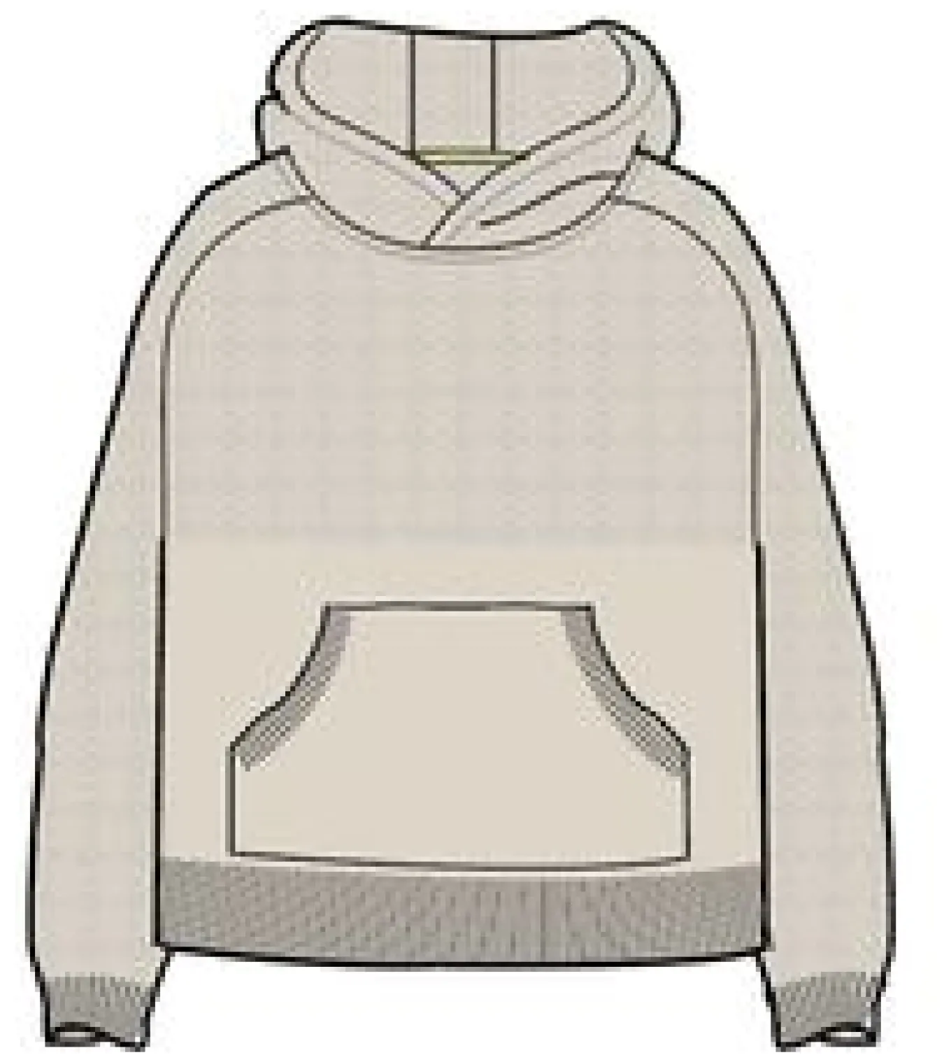 Cove Recycelter Gestrickter Hoodie - Cremefarben
