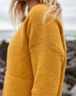 Cove Recycelter Gestrickter Pullover - Bernsteingold