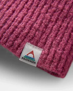 Cove Recycelter Gestrickter Hoodie - Rhabarber
